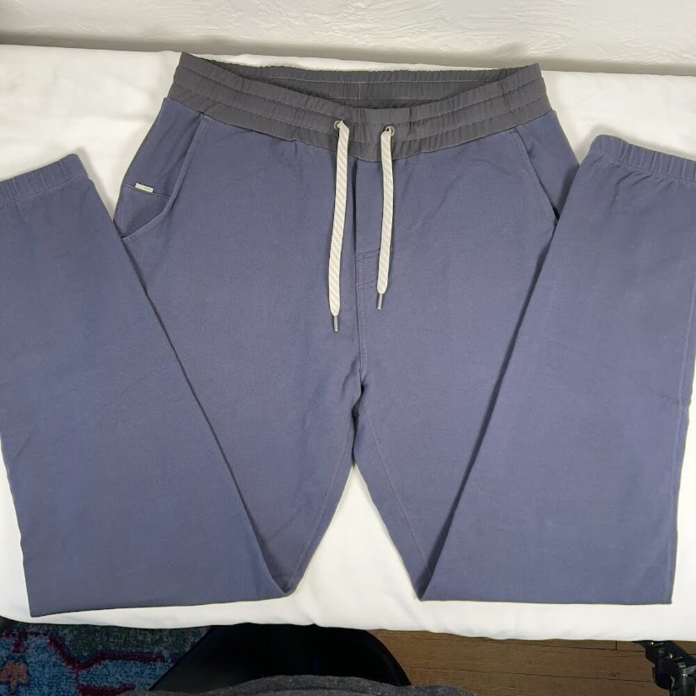 Vuori Pants Blue Balboa Joggers Sweatpants Mens 15.5x29 Gym Lounge Casual